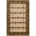 Hand-knotted Beige Novelty Nice New Zealand Wool Rug (2' x 3')