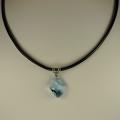 Jewelry by Dawn Aquamarine Cosmic Greek Leather Necklace