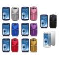 Aluminum CD Grain Plated Crystal Case and Screen Protector for the Samsung Galaxy S III (I9300, AT&T, T-mobile, Sprint, Verizon)