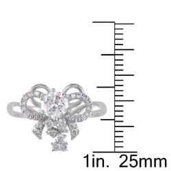  Miadora 18k White Gold 7/8ct TDW Diamond Engagement Ring (F-G, SI2)