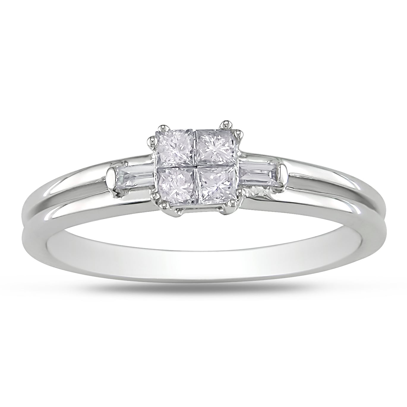 Miadora 14k White Gold 1/4ct TDW Diamond Ring (G-H, I1-2)