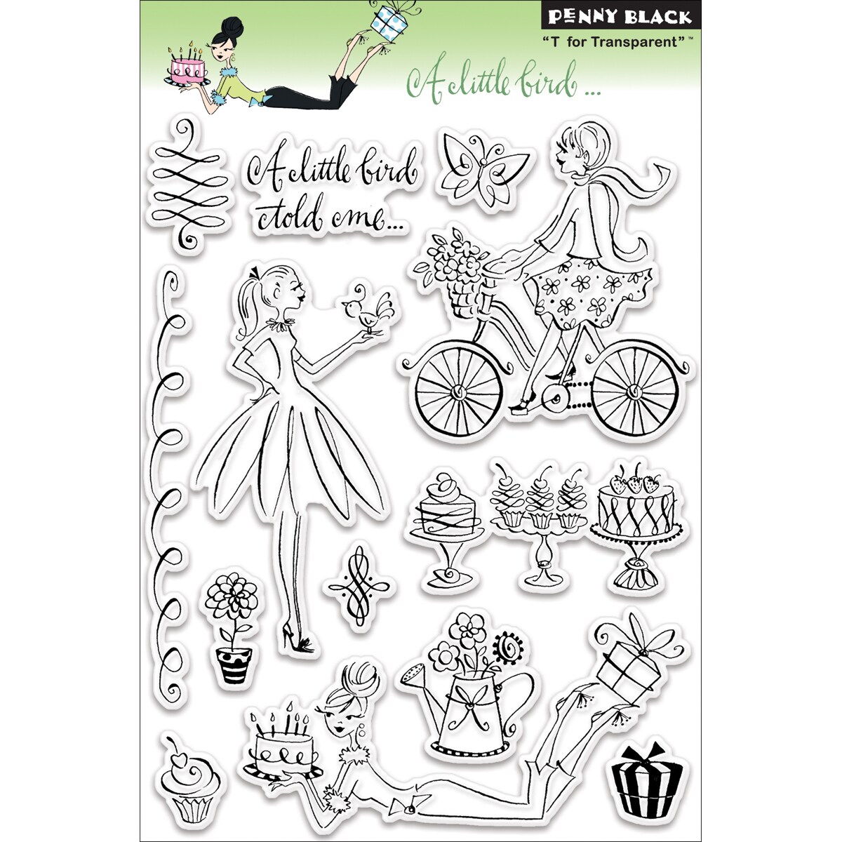 Penny Black 'A Little Bird...' Clear Stamps