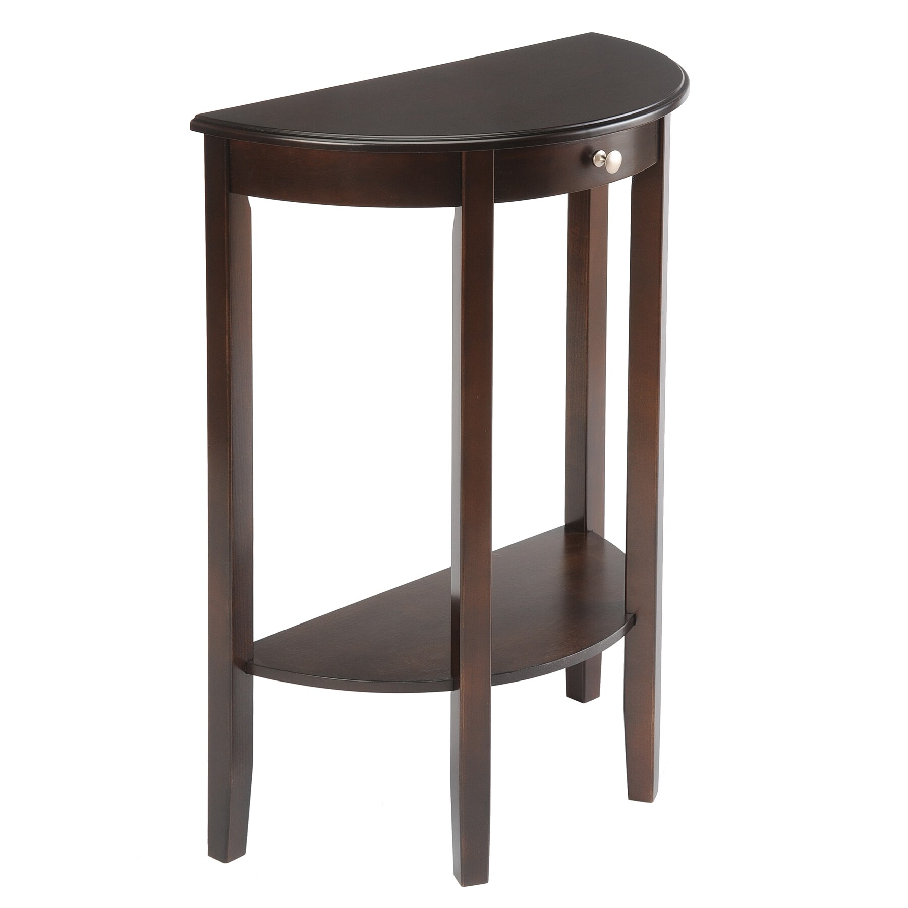 Bianco Collection Espresso Half Round Hall Table