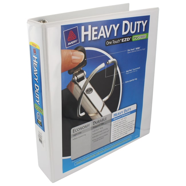 Avery Heavy Duty One Touch EZD White 1.5-inch D-Ring Binders (Pack of 6)