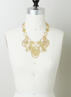 Adrienne Vittadini Openwork Statement Necklac