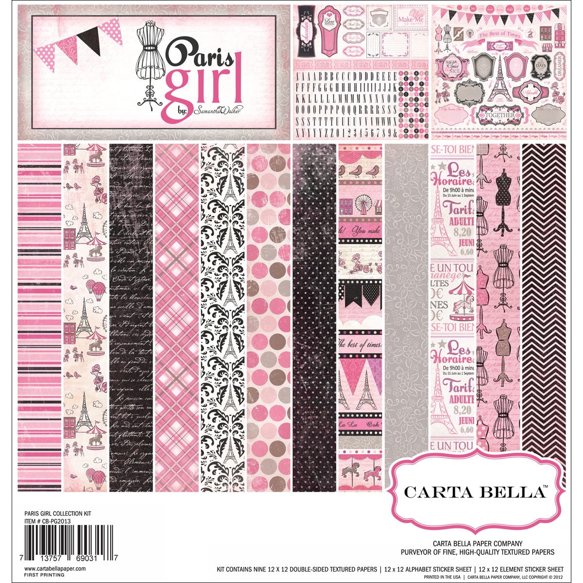 Paris Girl Collection Kit 12"X12"-