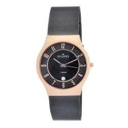 Skagen Men's Titanium Rosegold Case Mesh Band Watch