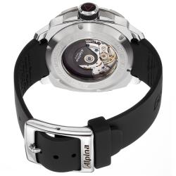Alpina Men's 'Adventure' Black Dial Black Rubber Strap Automatic Watch