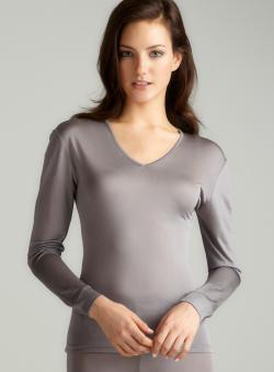 Mary Green V Neck Silk Thermal