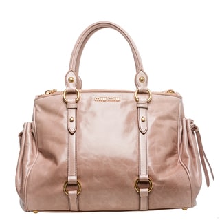 Miu Miu 'Vitello Lux' Pale Blush Leather Satchel