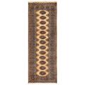 Pakastani Hand-knotted Bokhara Beige/ Ivory Wool Rug (2'1 x 5'8)