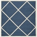 Safavieh Handmade Cambridge Moroccan Navy Wool Rug (6' Square)