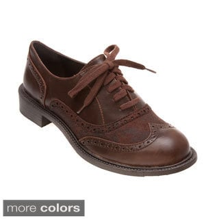 Vintage shoes Lace Up SADDLE OXFORDS / Two Tone womens vintage