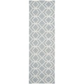 Safavieh Hand-woven Dhurries Blue/ Ivory Wool Rug (2'6 x 6')