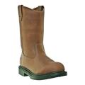Men's McRae Industrial 10in Safety Toe Oil Field Wellington MR85323 Brown Tumbled Leather