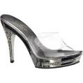 Women's Pleaser Day & Night Fame 401 Clear/Pewter Chrome