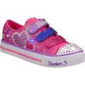 Girls' Skechers Twinkle Toes Shuffles Triple Time Pink/Purple