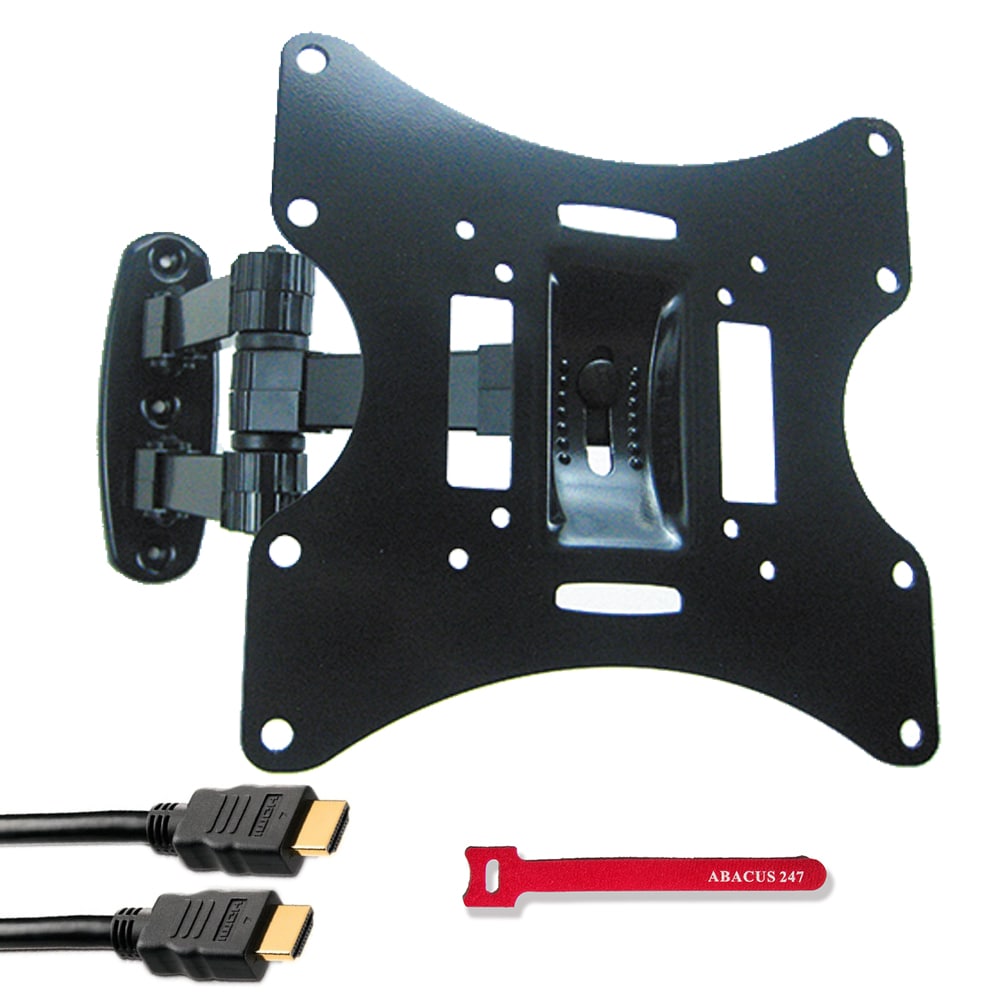 Swivel / Tilt Wall Mount for Panasonic LG Vizio Samsung Philips 10-32" HTDV LCD Plasma TV + 6ft 1.4 HDMI Cable