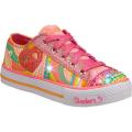 Girls' Skechers Twinkle Toes Shuffles Heart Sparks Orange/Pink