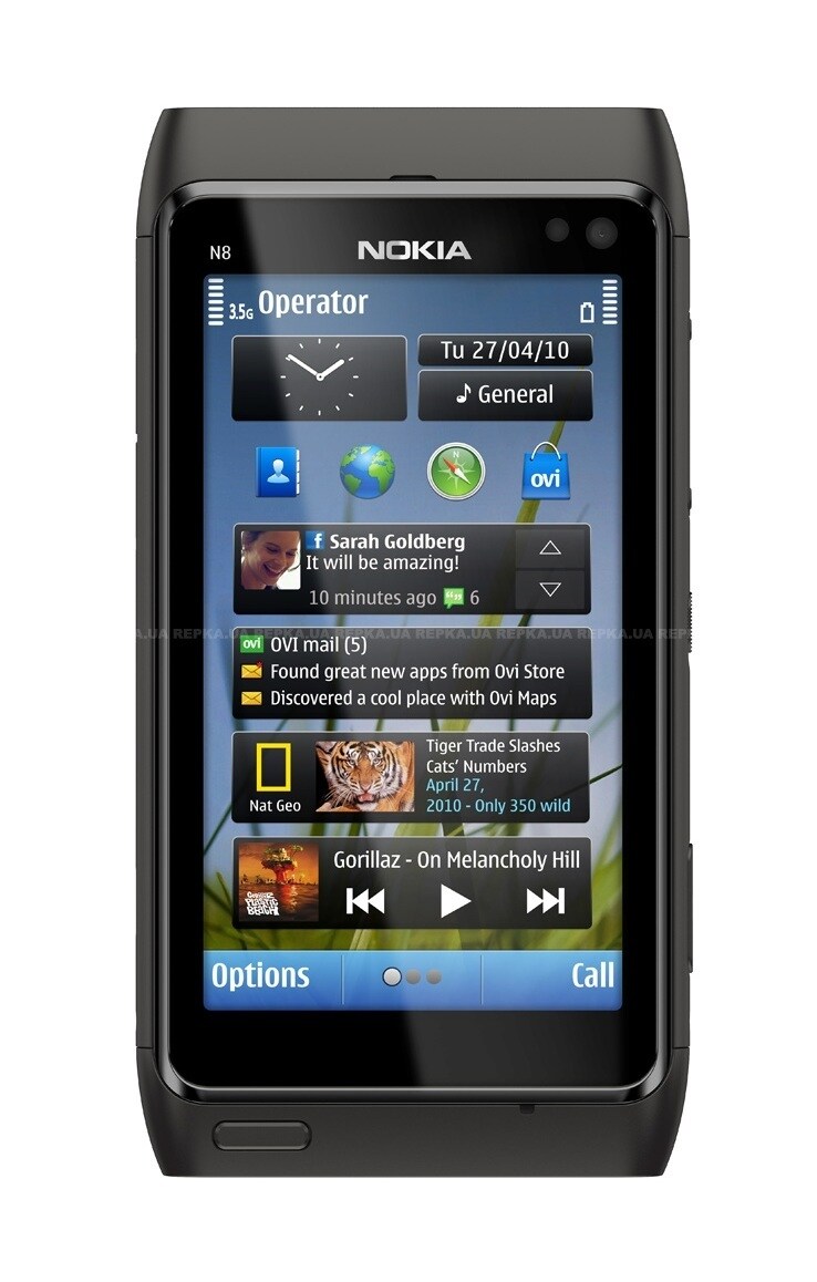 Nokia N8 GSM Unlocked Symbian OS Cell Phone - Dark Gray
