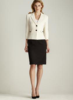 Tahari Textured Skirt Suit