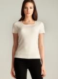 August Silk Ivory Short Sleeve Ribbed Sweater