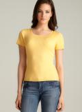August Silk Ribbed Short Sleeve Sweater