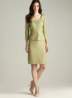 Tahari Three Button Skirt Suit