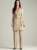 Tahari Belted Long Two Button Pant Suit