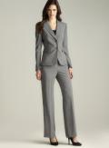 Tahari Mini Houndstooth Two Button Pant Suit