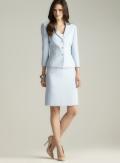 Tahari Textured Three Button Skirt Suit