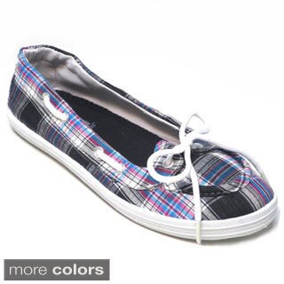 Sperry Top-Sider Women's Biscayne Plaid Boat Shoe - Pink Plaid
