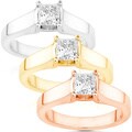 14k White Gold 5/8ct TDW Diamond Solitaire Ring (G-H/ I1-I2)