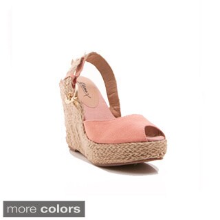 wedge sandals peep toe slingback Wedges