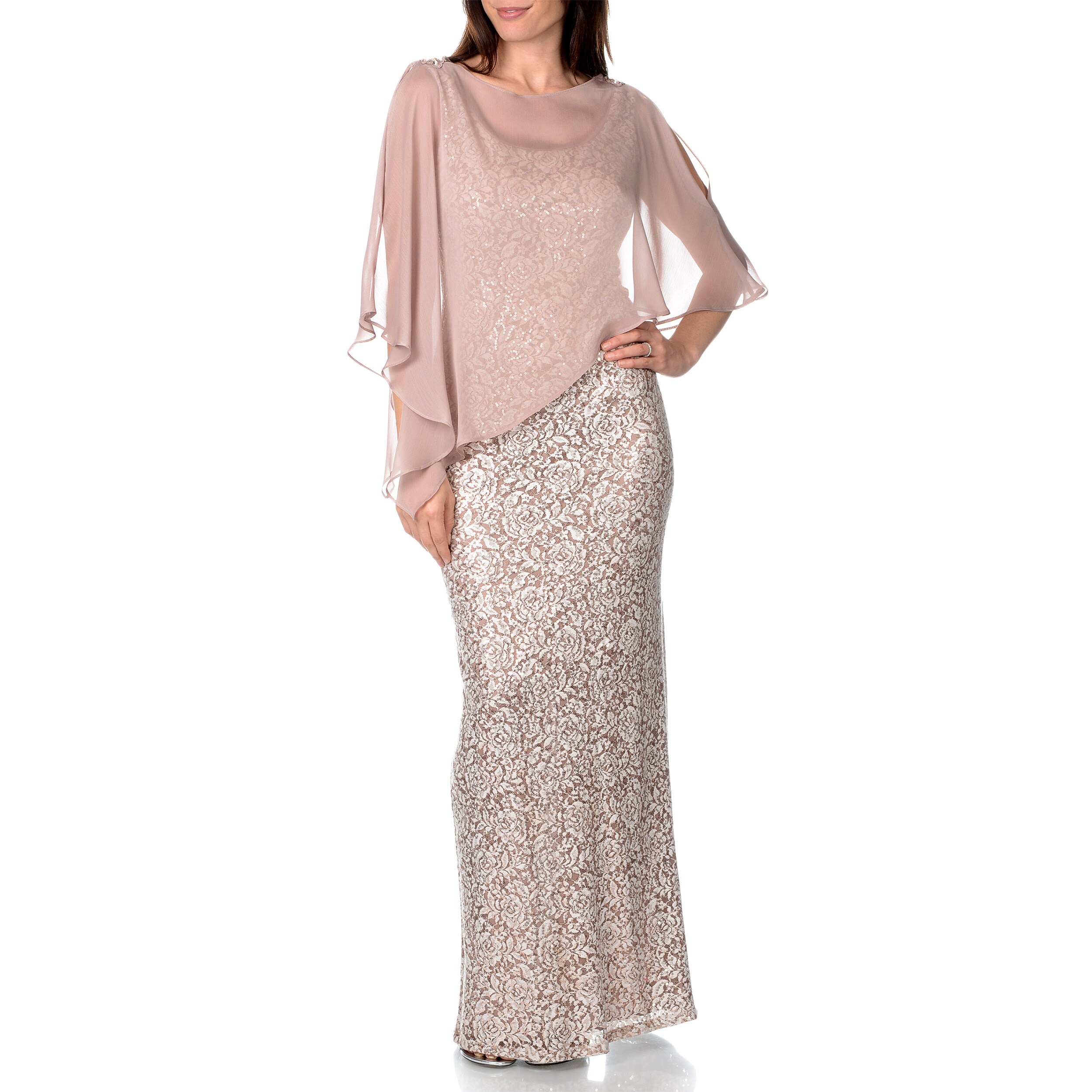 robe sequin rose