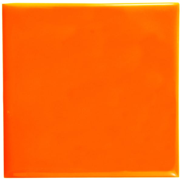 SomerTile 3 3/4 X Inch Curve Square Orange Sunset Ceramic Wall.