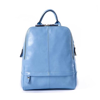 Light Blue Faux Leather Backpack Light Blue Faux Leather Backpack