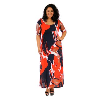 ... Plus Size Abstract Floral Print Maxi Dress Today: 49.99 Add to Cart