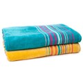Alexander Julian Pinstripe Plaid Beach Towel (Set of 2)