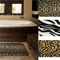Animal Print Memory Foam 20 x 32 inch Bath Mats (Set of 2)