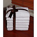 Authentic Hotel and Spa Plush Soft Twist Turkish Cotton White Wash Cloths (Set of 6)