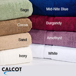 Calcot Supima Zero Twist Foldover Edging Cotton Bath Sheets (Set of 2)