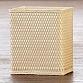 'Carter' Ivory Rectangular Woven Wastebasket