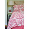 Damask Coral Twin Size 3-piece Quilt Set