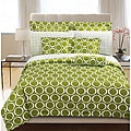 Green Scroll 3-piece Duvet Cover Set