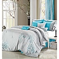 Grey/Blue 8-piece Comforter Set