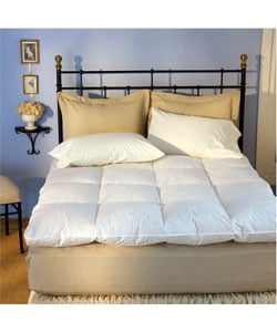 Luxurious Baffle Box 230 Thread Count White Goose Featherbed