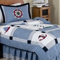 Sweet JoJo Designs Come Sail Away Nautical 4-piece Boy's Twin-size Bedding Set