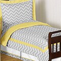 Sweet JoJo Designs Grey and Yellow Zig Zag 5-piece Toddler Bedding Set