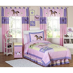 Sweet JoJo Designs Pretty Pony Horse 3-piece Girl's Full/ Queen Bedding Set